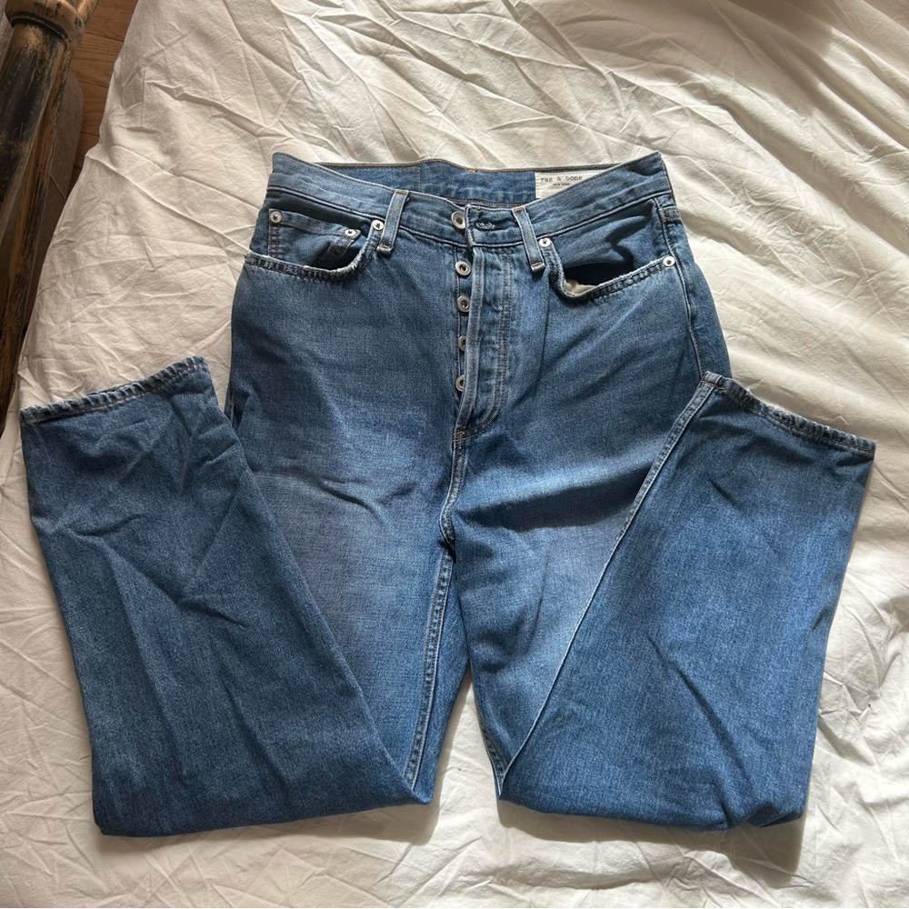 rag & bone dad style straight ankle jeans